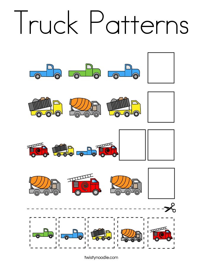 Truck Patterns Coloring Page