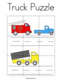 Truck Puzzle Coloring Page