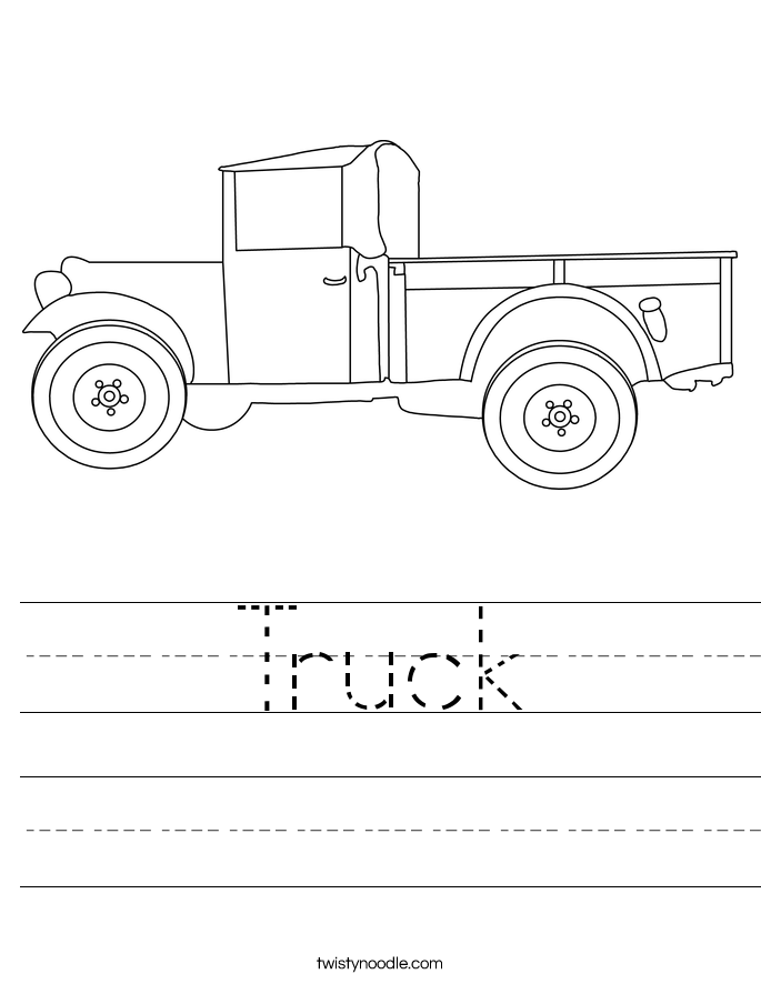 Truck Worksheet
