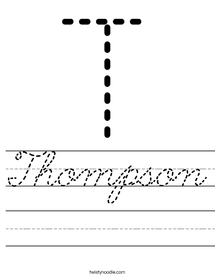 Thompson Worksheet