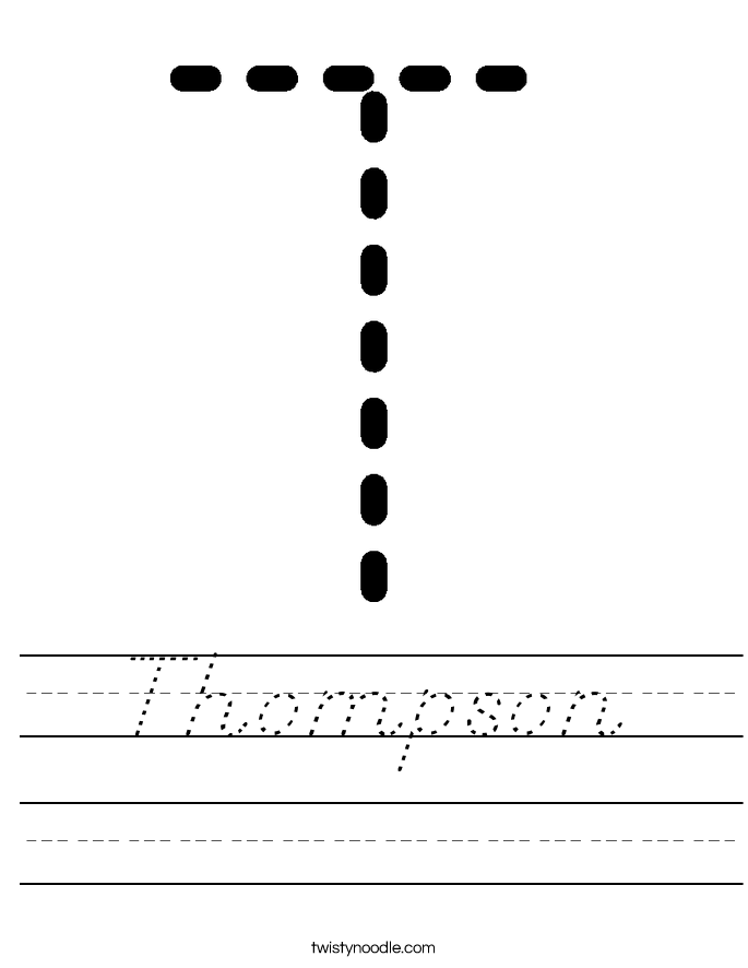 Thompson Worksheet