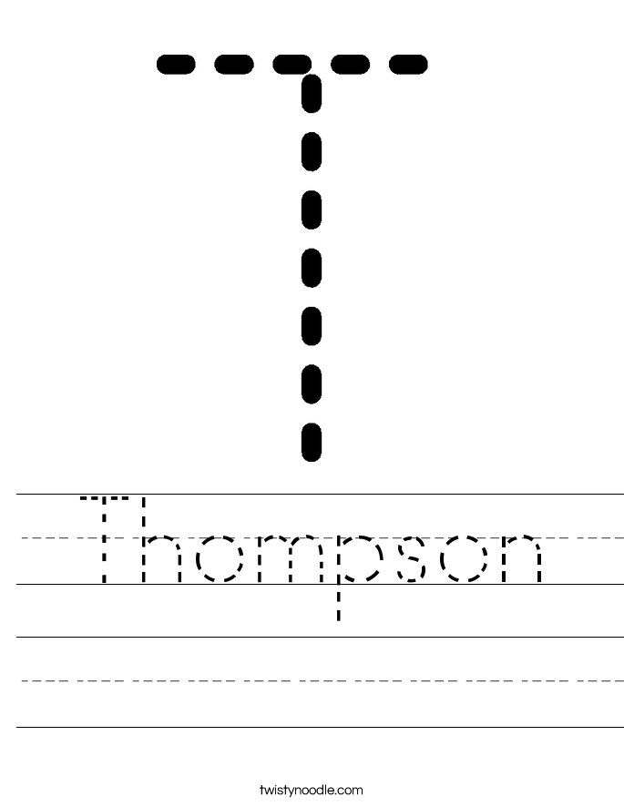 Thompson Worksheet