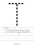 Thompson Worksheet