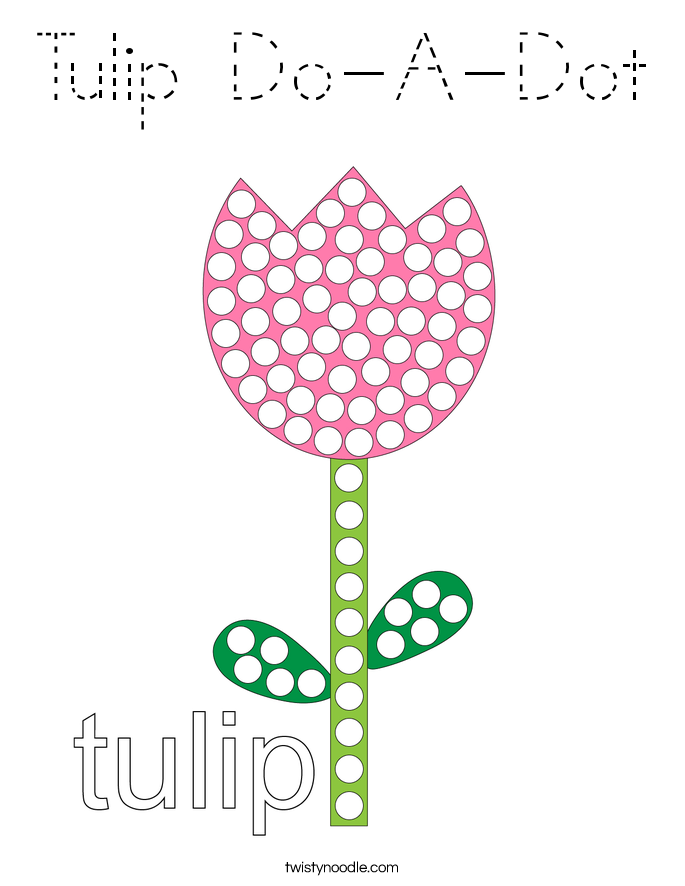 Tulip Do-A-Dot Coloring Page