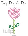 Tulip Do-A-Dot Coloring Page