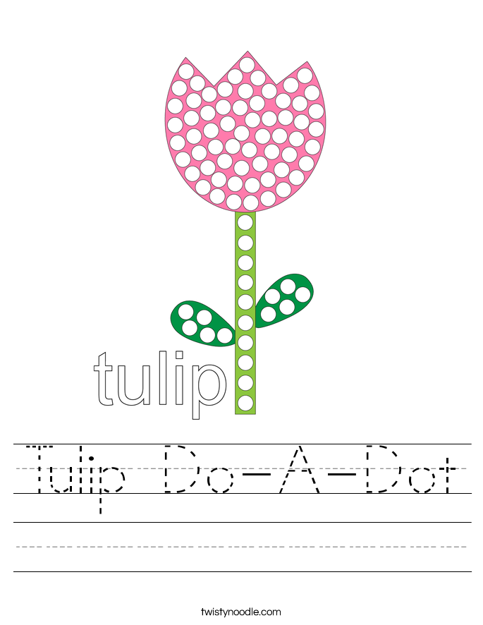 Tulip Do-A-Dot Worksheet