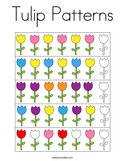 Tulip Patterns Coloring Page