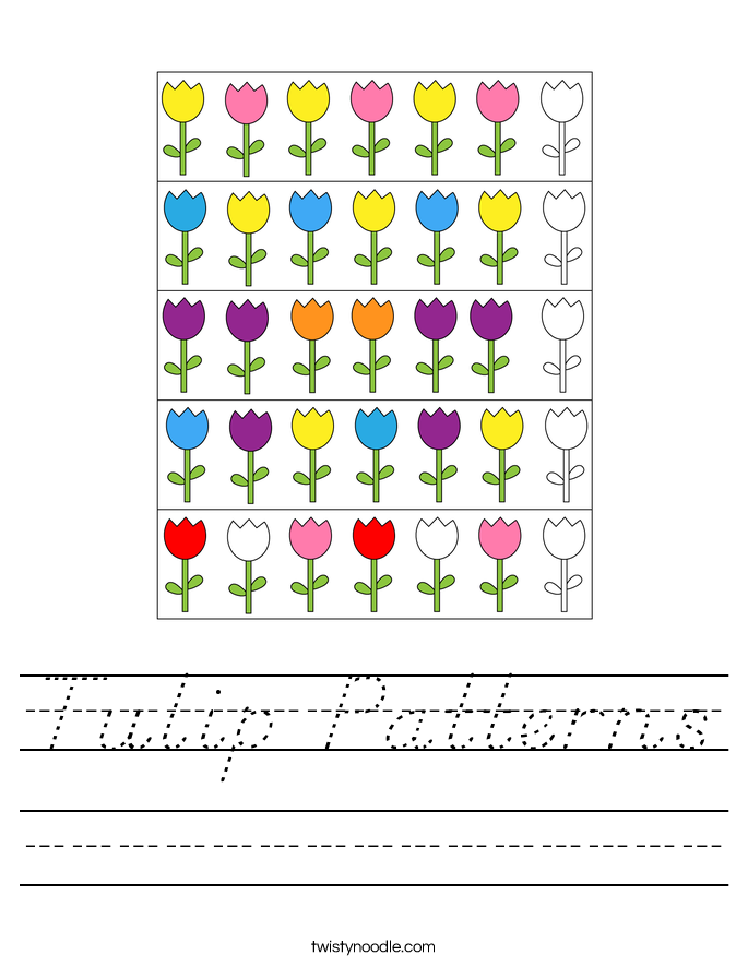 Tulip Patterns Worksheet