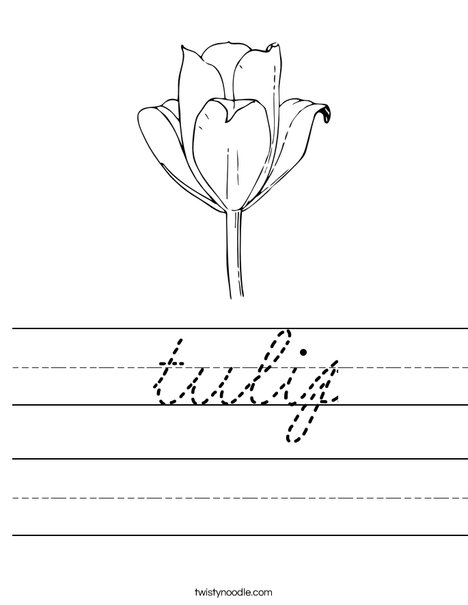 Tulip Worksheet