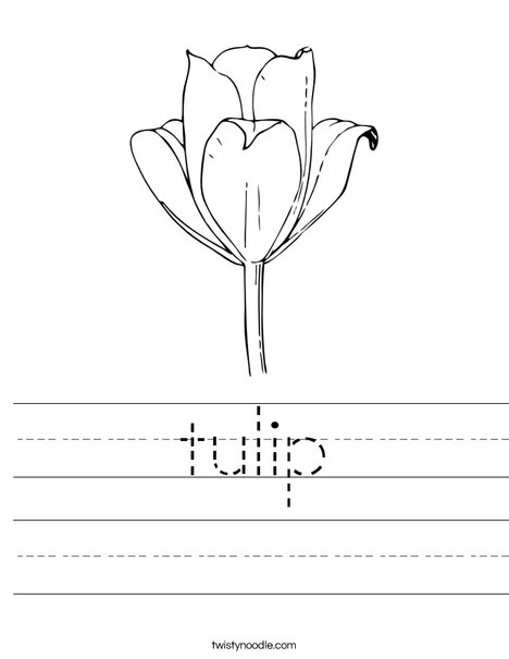 tulip Worksheet - Twisty Noodle