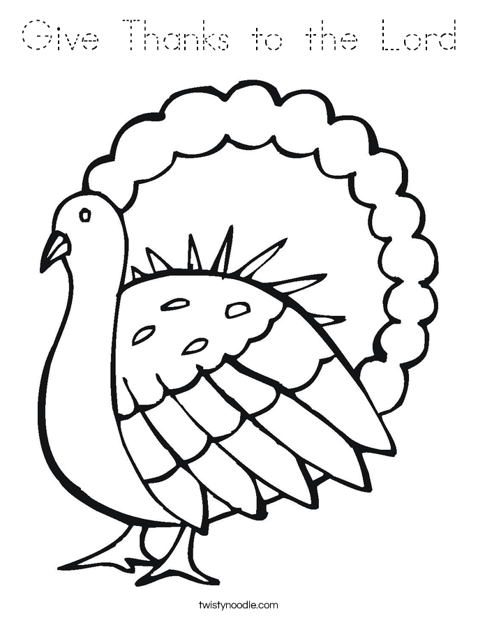 Give Thanks to the Lord Coloring Page