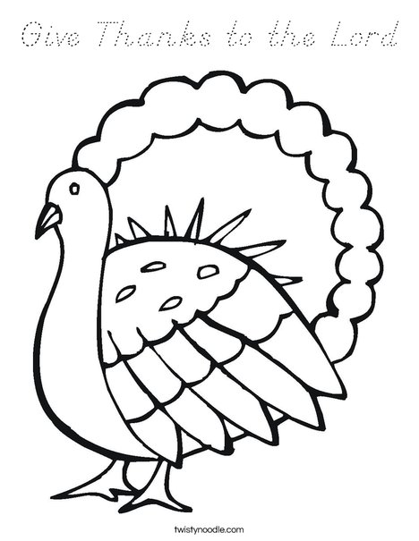 Gobble Gobble Turkey Coloring Page