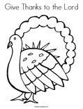 Give Thanks to the Lord Coloring Page