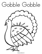 Gobble Gobble Coloring Page