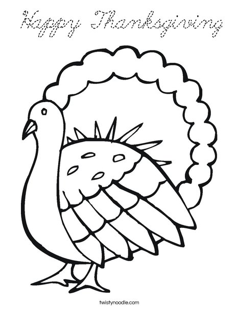 Gobble Gobble Turkey Coloring Page