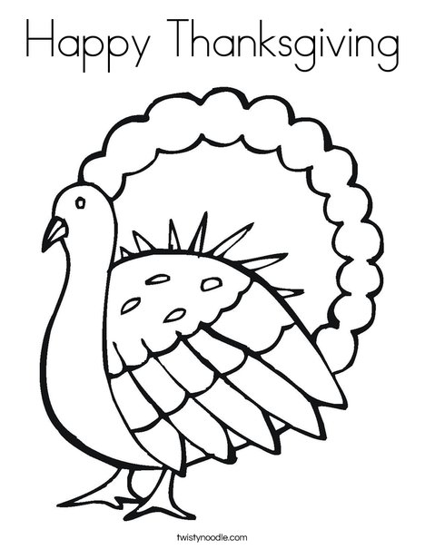 Gobble Gobble Turkey Coloring Page