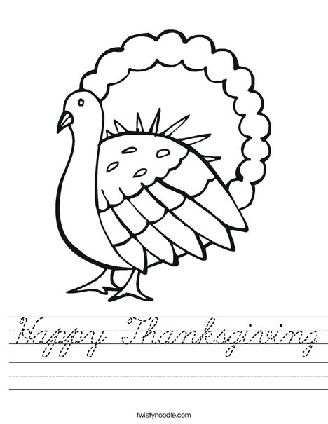 Gobble Gobble Turkey Worksheet