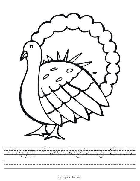 Gobble Gobble Turkey Worksheet