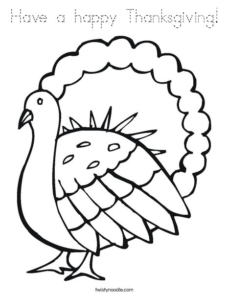Gobble Gobble Turkey Coloring Page