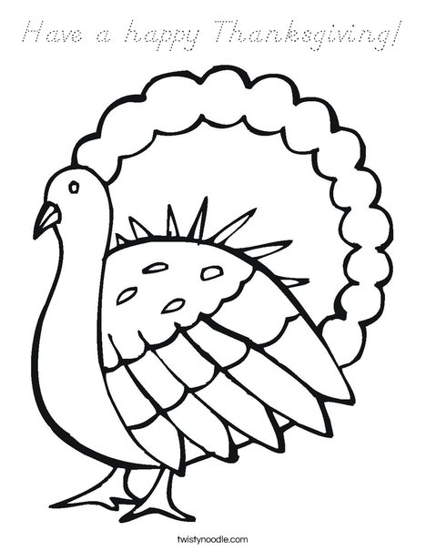 Gobble Gobble Turkey Coloring Page