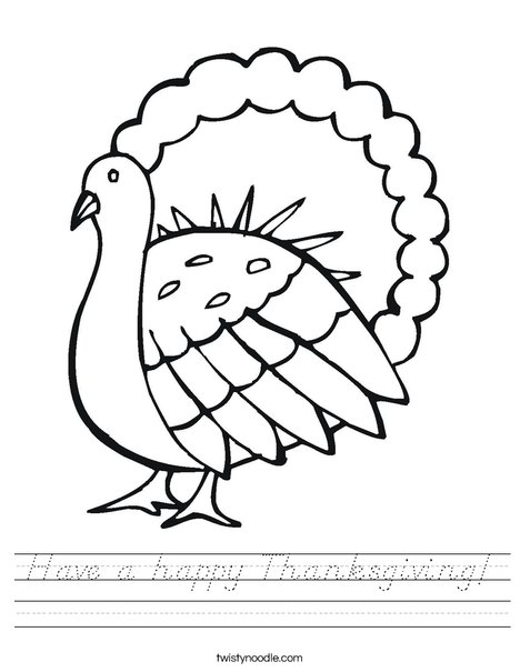 Gobble Gobble Turkey Worksheet