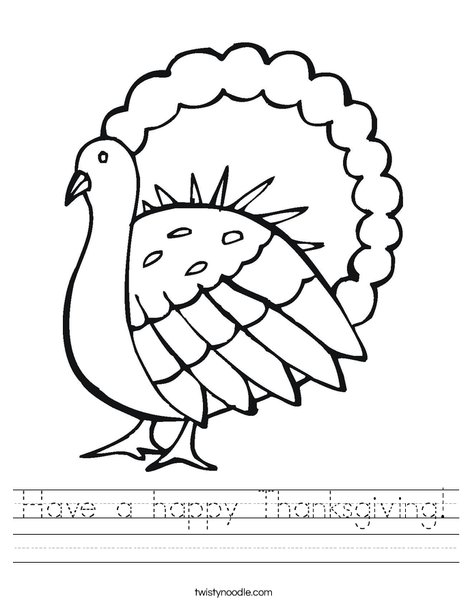 Gobble Gobble Turkey Worksheet