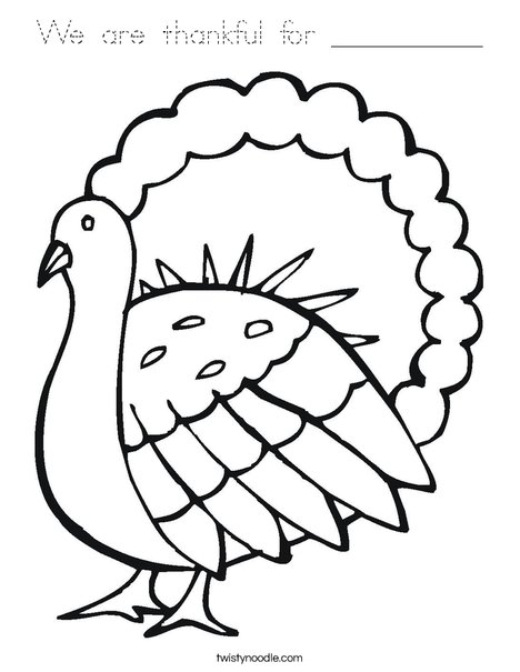 Gobble Gobble Turkey Coloring Page