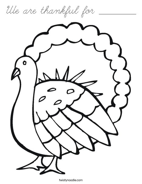 Gobble Gobble Turkey Coloring Page