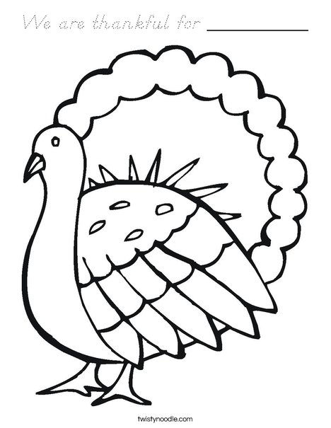 Gobble Gobble Turkey Coloring Page