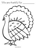 We are thankful for __________ Coloring Page