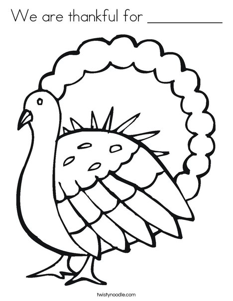 Gobble Gobble Turkey Coloring Page