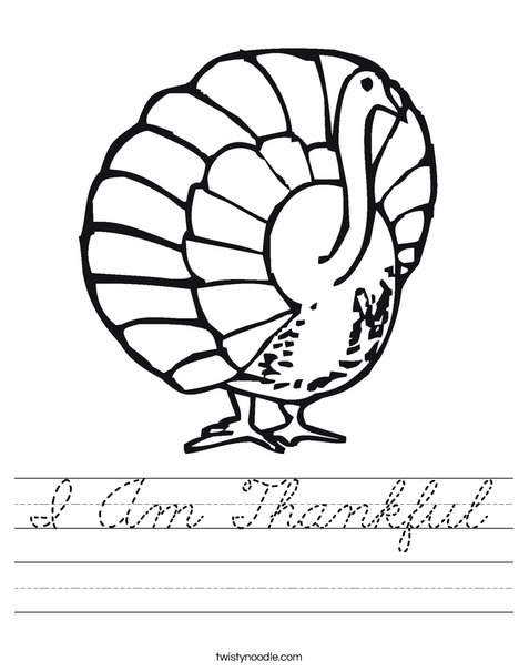 Happy Feast Turkey Worksheet