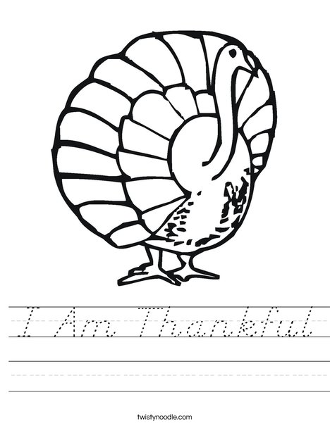 Happy Feast Turkey Worksheet