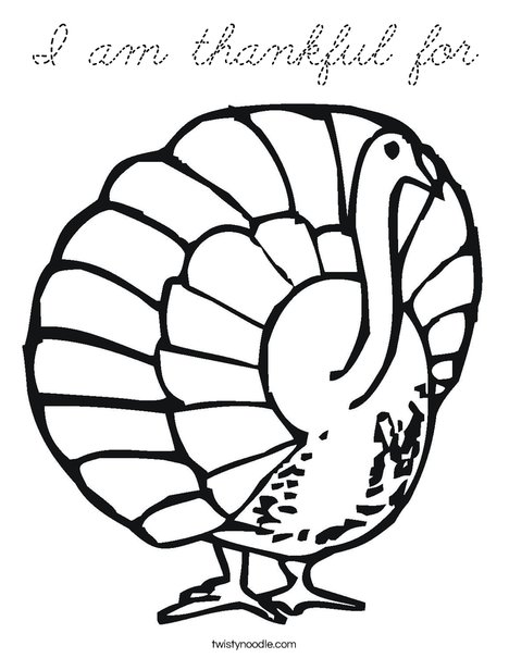 Happy Feast Turkey Coloring Page