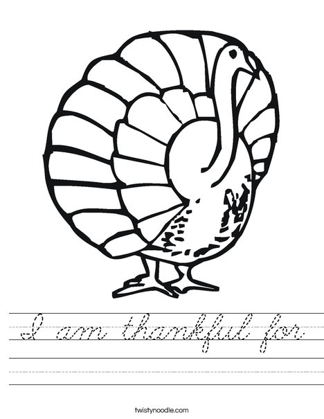 Happy Feast Turkey Worksheet