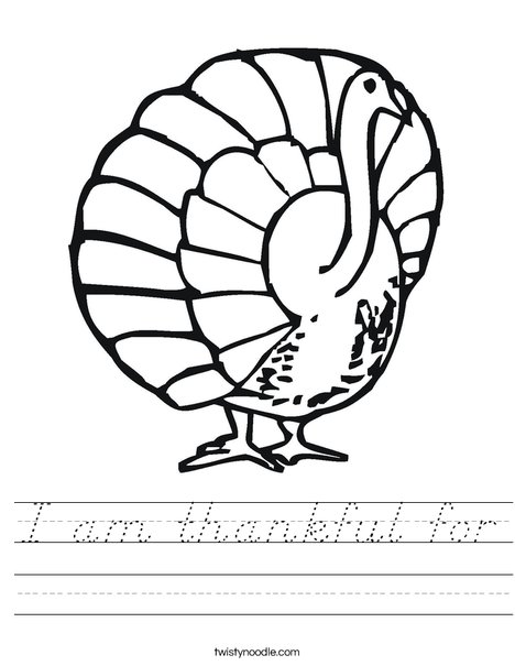 Happy Feast Turkey Worksheet