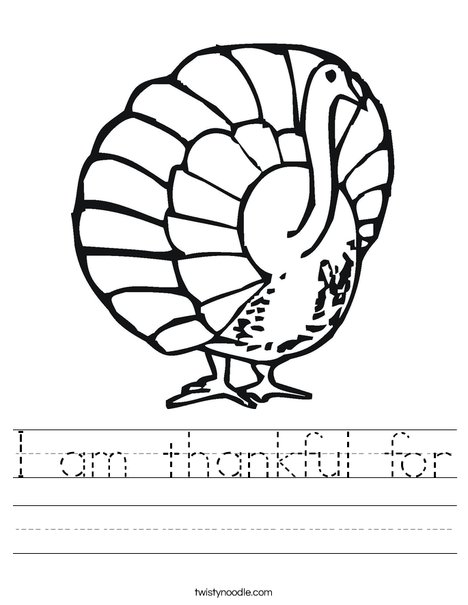 Happy Feast Turkey Worksheet