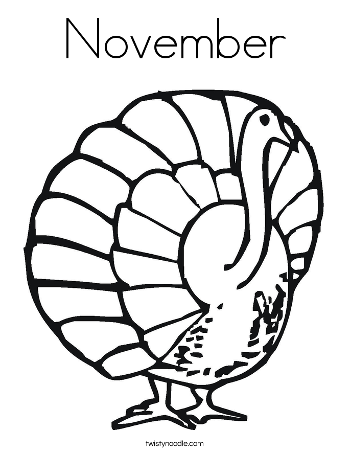 November Coloring Page Twisty - November 22 Coloring Page