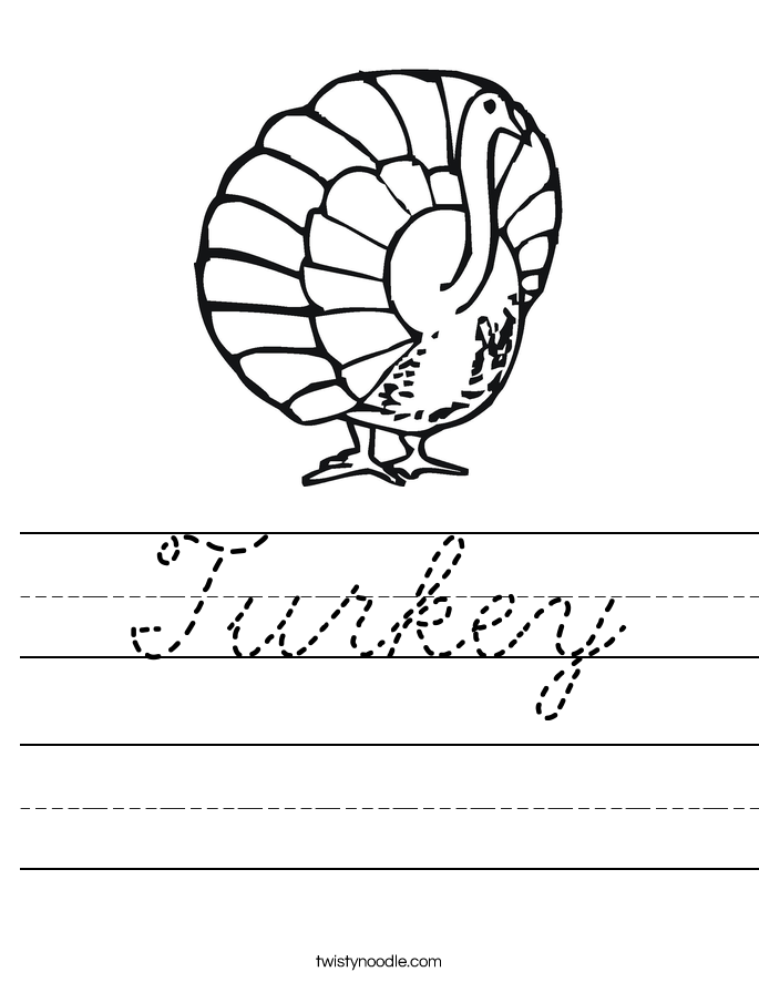 Turkey Worksheet