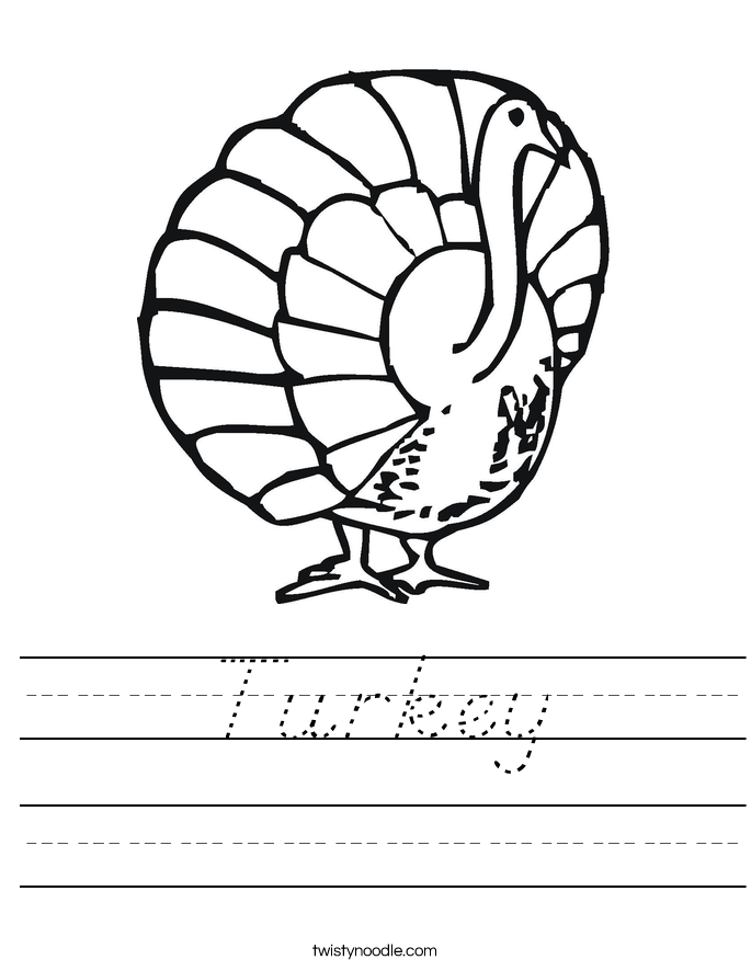 Turkey Worksheet