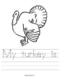 My turkey is Worksheet