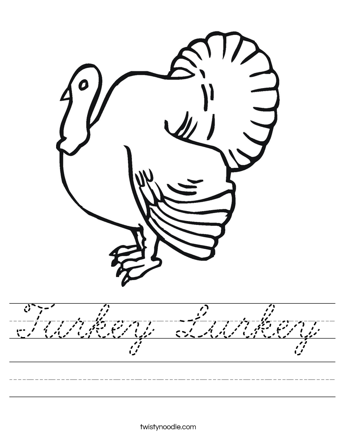 Turkey Lurkey Worksheet