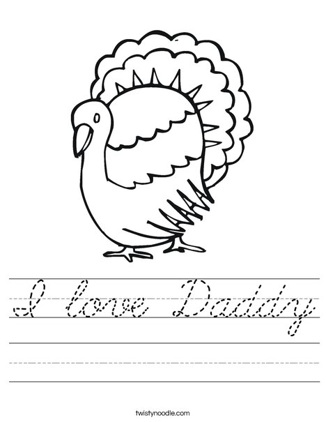 T is for Turkey Worksheet