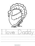 I love Daddy Worksheet