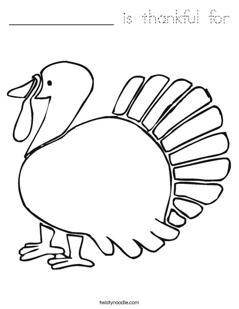 Give Thanks Turkey Coloring Page