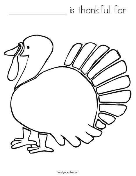 Give Thanks Turkey Coloring Page