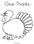 Give ThanksColoring Page