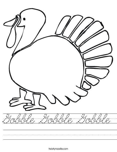 Give Thanks Turkey Worksheet