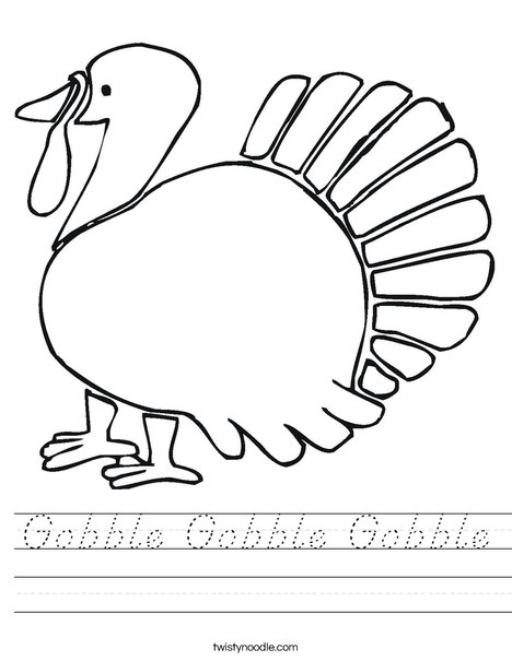 Give Thanks Turkey Worksheet