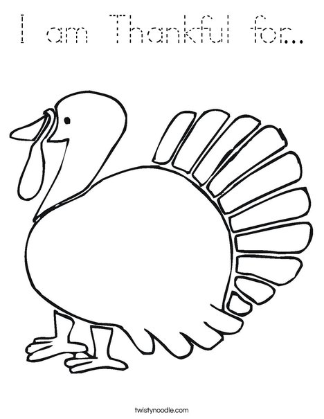 Give Thanks Turkey Coloring Page